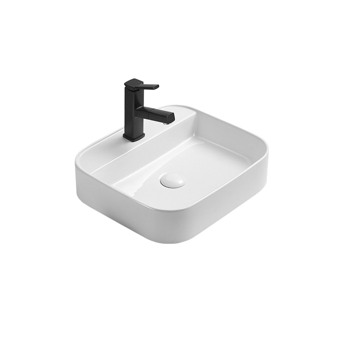 Накладная раковина Vincea 50х40 белая VBS-50550 - 0