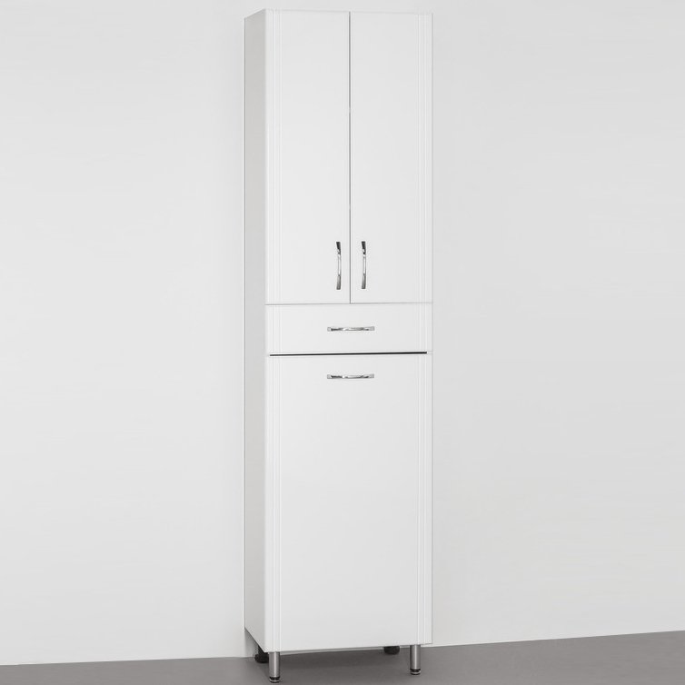 Шкаф-пенал Style Line Эко Стандарт 48 с бельевой корзиной, белый ЛС-00000249 - 0