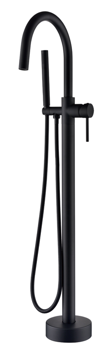 Смеситель напольный для ванны Boheme Uno черный матовый 469-B - 0