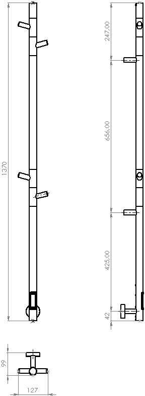 Полотенцесушитель электрический Vincea VTD-1DCE - 2