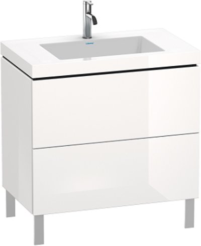 Тумба под раковину Duravit L-Cube 80, напольная, глянцевая белая LC6937O2222 - 0