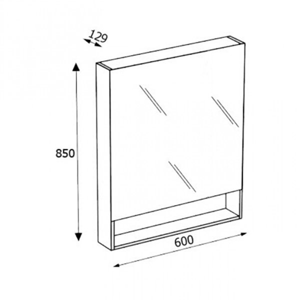 Зеркало-шкаф Roca Gap 60 см  ZRU9302844 - 1