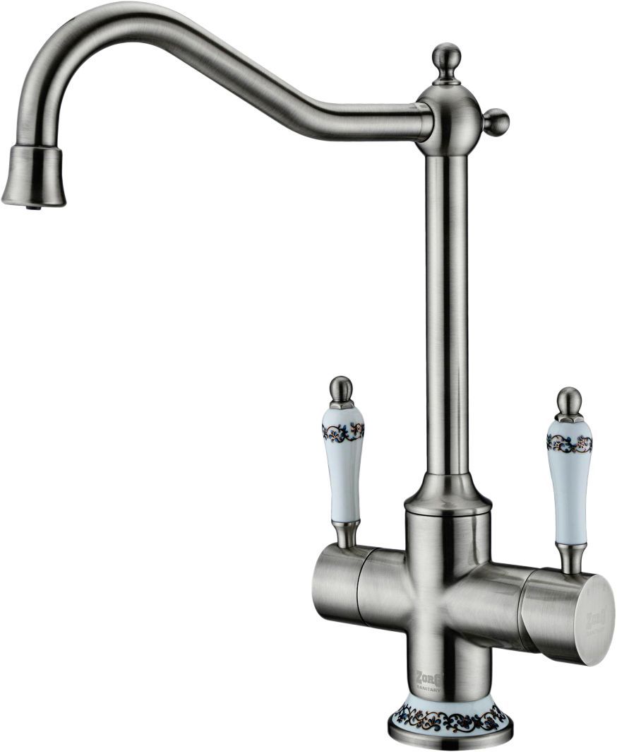 Смеситель для кухни под Фильтр ZR 344 YF STEEL - 0