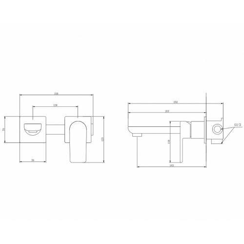 Смеситель для раковины Abber Weiss Insel хром  AF8082 - 2