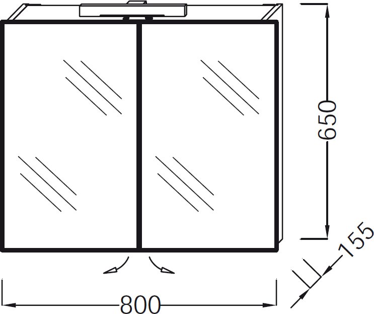 Зеркало-шкаф Jacob Delafon Presquile EB928 80 см EB928-J5 - 5