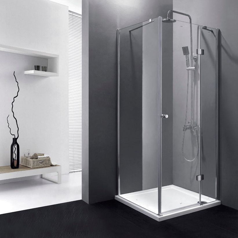 Душевой уголок Cezares Verona 100х100 хром стекло рифленое VERONA-W-A-1-100-P-Cr-R - 0