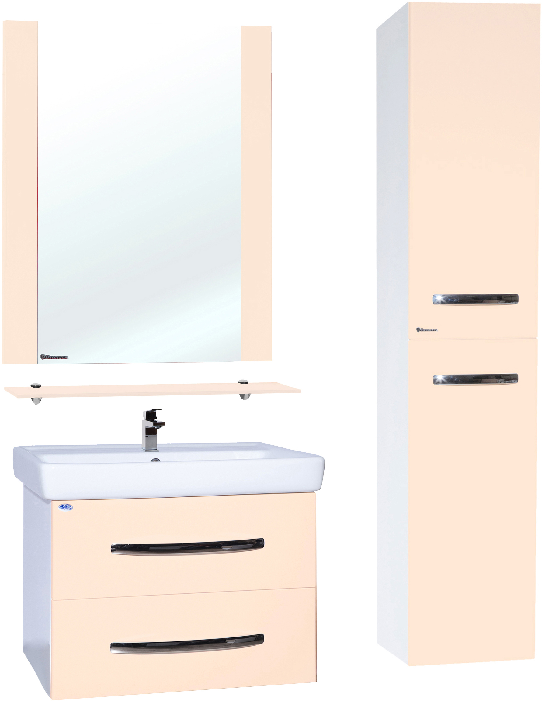 Шкаф-пенал Bellezza Рокко 35 подвесной бежевый универсальный 4623704180074 - 1