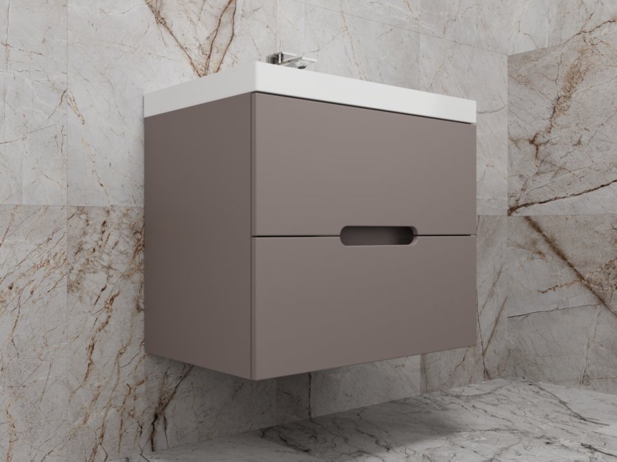 Тумба под раковину Style Line Матис 70 подвесная коричневый ЛС-00002297 - 2