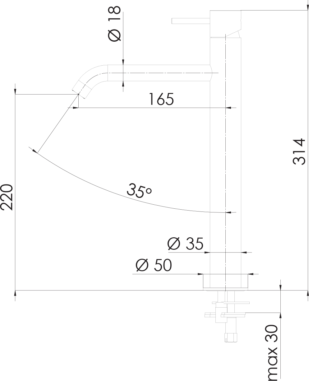 Смеситель для раковины Remer X Style X11LXL - 1
