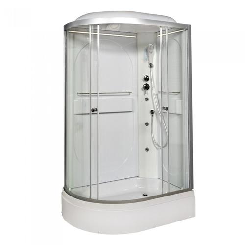 Душевая кабина Deto L 120х80 с гидромассажем, хром  L520RLED+GM - 0