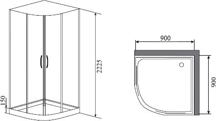 Душевая кабина Timo Ilma 909 - 3