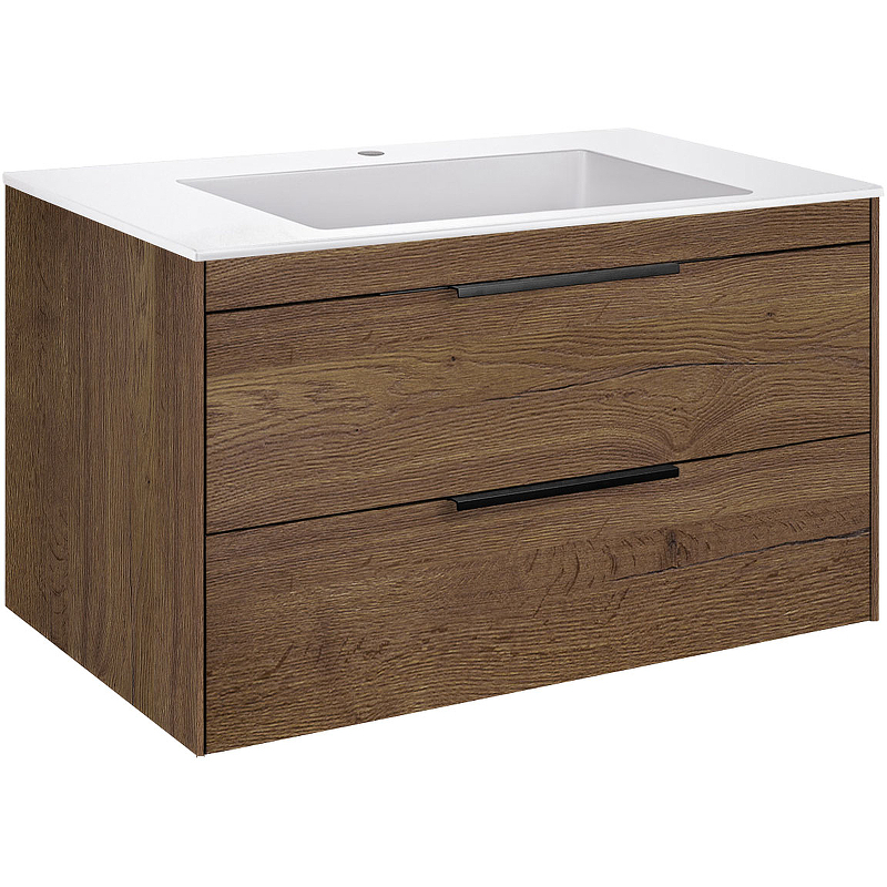 Тумба под раковину Vincea Chiara 80 темное дерево VMC-2C2800TO - 1