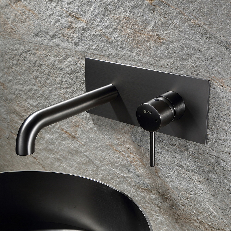 Смеситель для раковины встраиваемый Black&White Universell черный матовый 7620U - 1