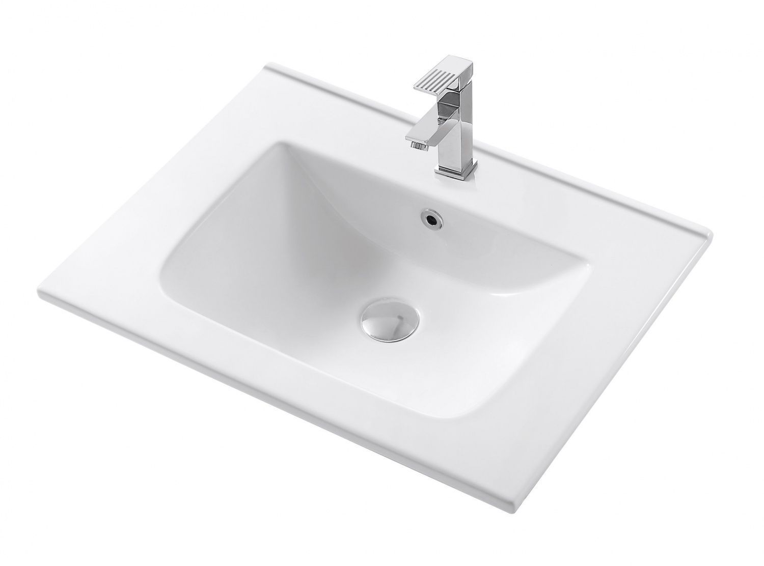 PLATINO База под раковину подвесная с двумя выкатными ящиками, Белый глянец AM-Platino-600-2C-SO-BL-Cer - 3