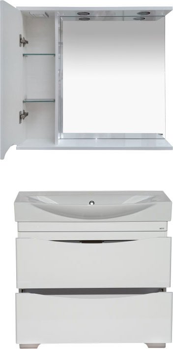 Мебель для ванной Misty Элвис 85 белая - 1