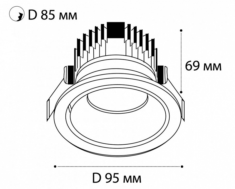 Встраиваемый светильник Italline IT02-008 IT02-008 white - 1