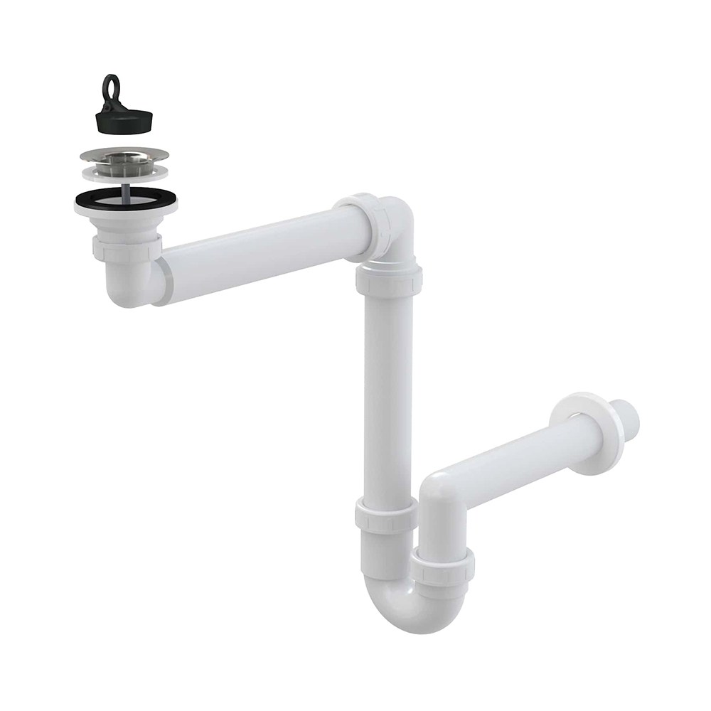 Сифон для умывальников пристенный экономящий пространство AlcaPlast ZRU9307585 - 0