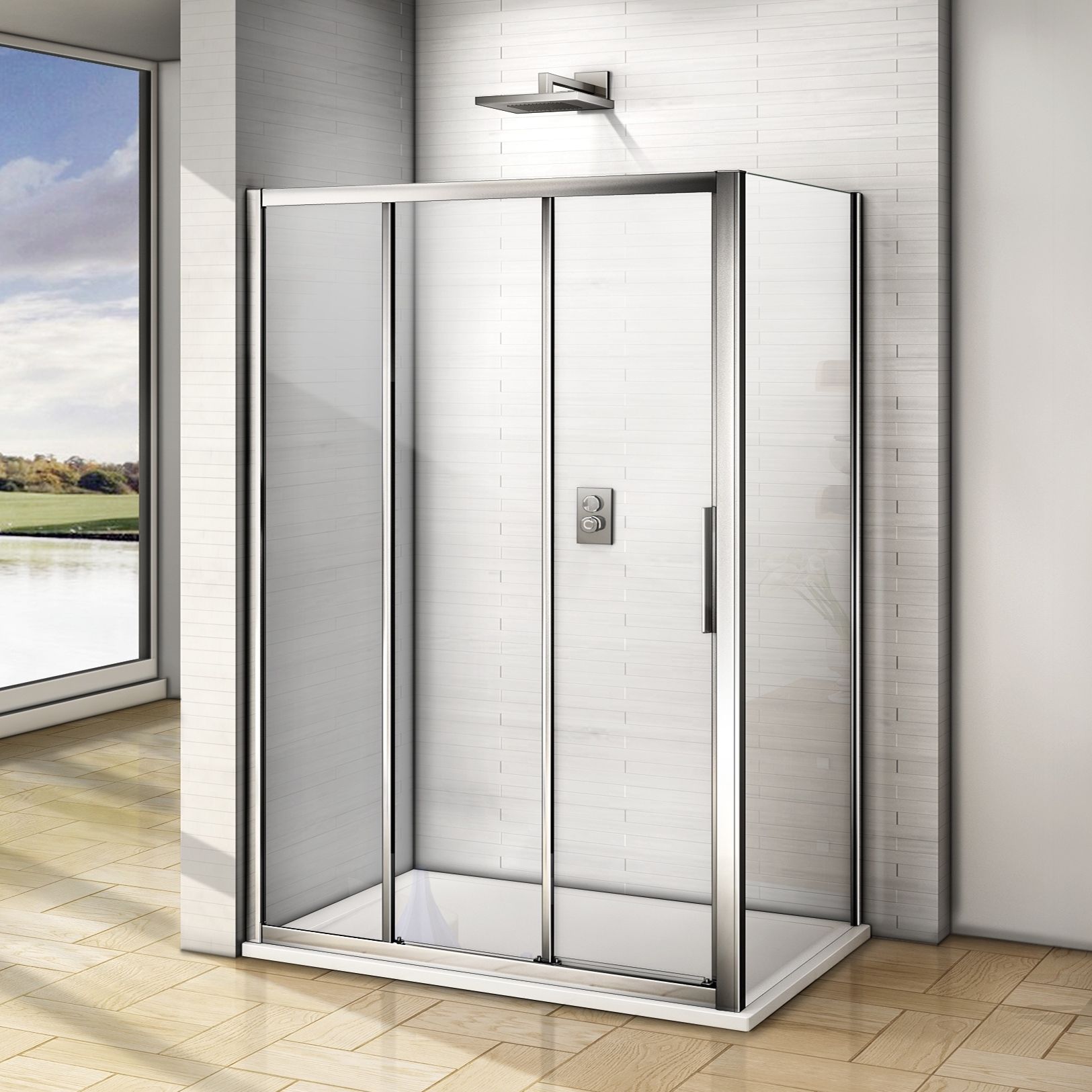 Душевой уголок Good Door Orion WTW+SP-C-CH 140x90 - 0