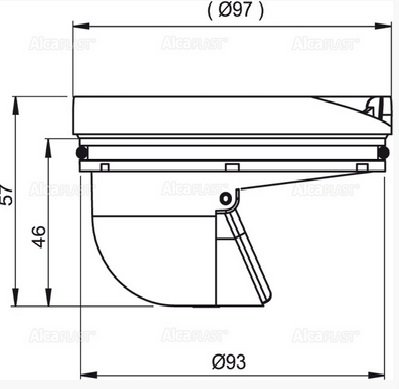 Гидрозатвор сухой AlcaPlast   APV0030 - 1