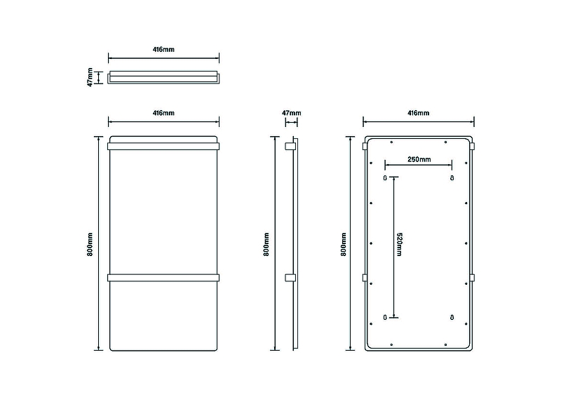 Полотенцесушитель электрический Black&White Moon 81х43.2 белый 389SW - 4