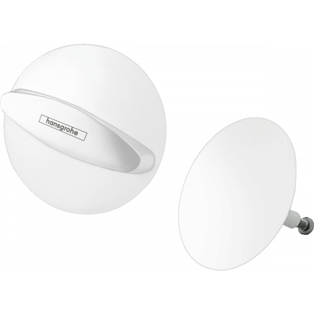 Внешняя часть набора hansgrohe Flexaplus для слива и перелива 58185700, белый матовый - 0