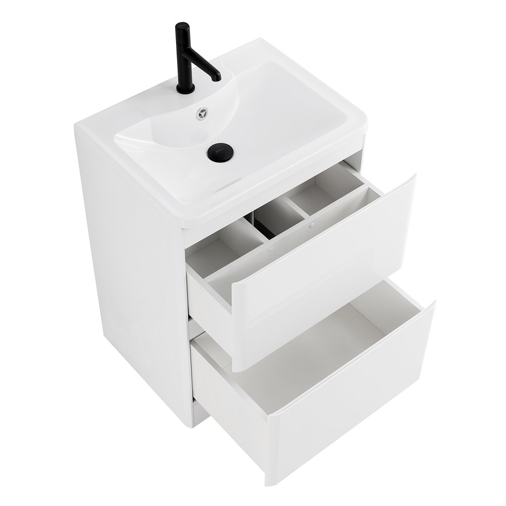 Тумба с раковиной BelBagno Albano 60 белый - 4