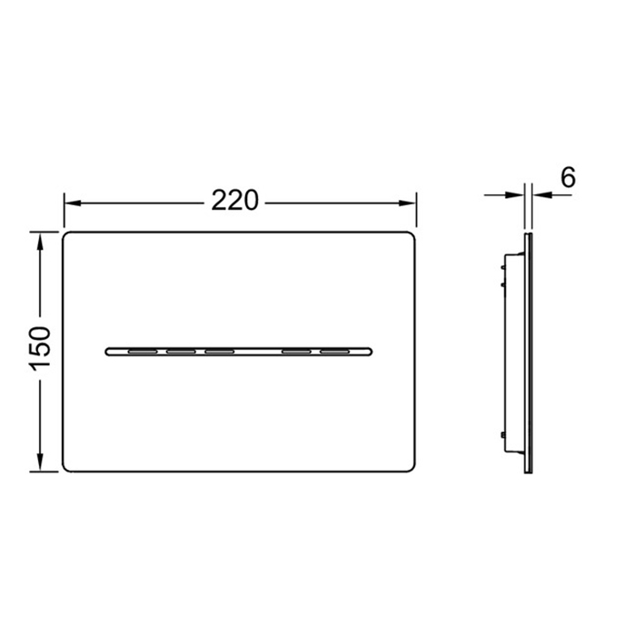 TECEsolid. Панель смыва бесконтактная, 6 В, хром глянцевый 9240461 - 1