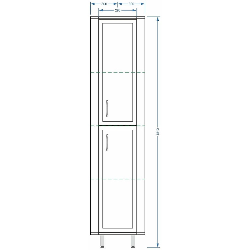 Шкаф-пенал угловой Stella Polar Концепт 30 белый SP-00000147 - 4