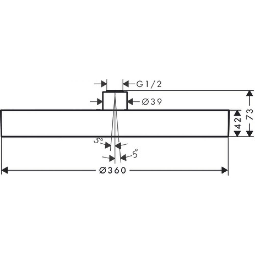Верхний душ Hansgrohe Rainfinity 360 1jet, полированное золото 26231990 - 1