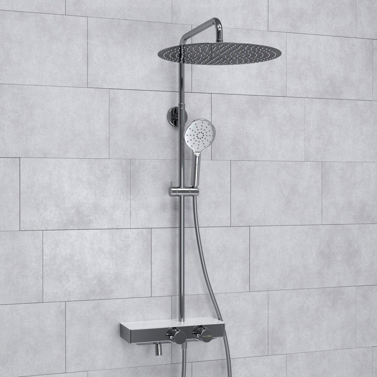 Душевая система WasserKraft 40 с термостатом хром A113.117.127.CH Thermo - 1