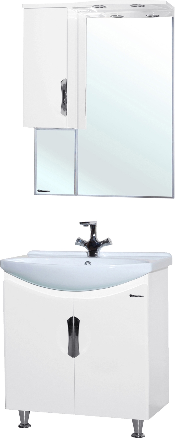 Мебель для ванной Bellezza Лагуна 65 прямая белая - 0