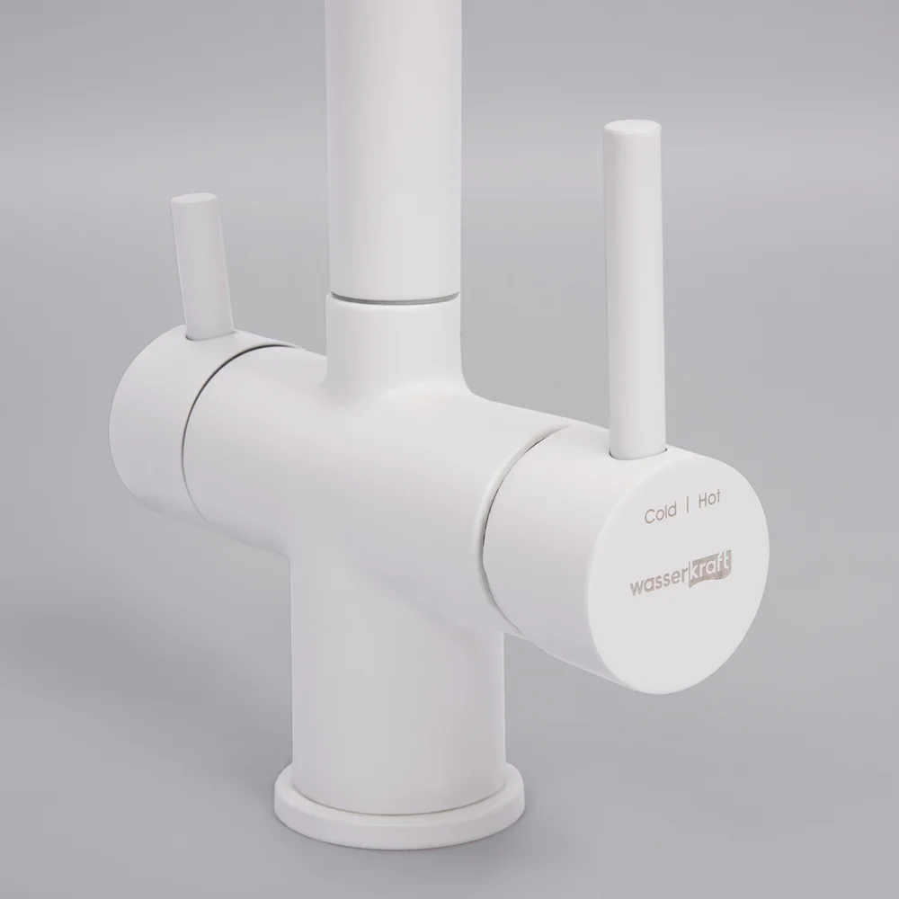 Смеситель для кухни Wasserkraft белый матовый A8357 - 7