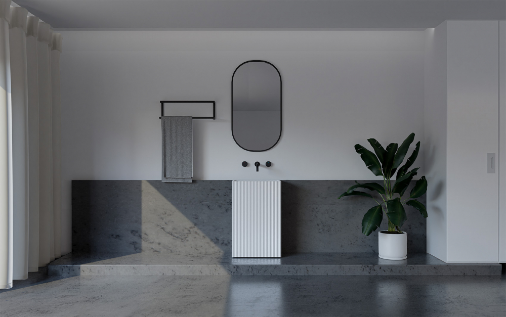 Раковина напольная Abber Stein 50х40 белый матовый AS2503-H - 3