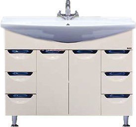 Тумба для комплекта Misty Орхидея 105 бежевая эмаль П-Орх01105-0312Я - 0