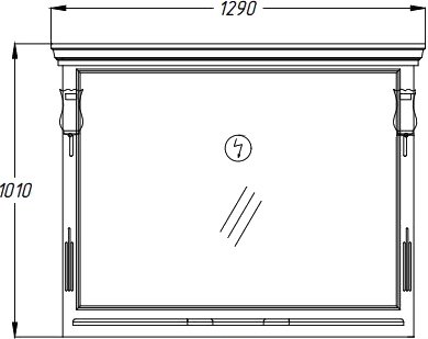 Мебель для ванной Opadiris Риспекто 120 слоновая кость - 5