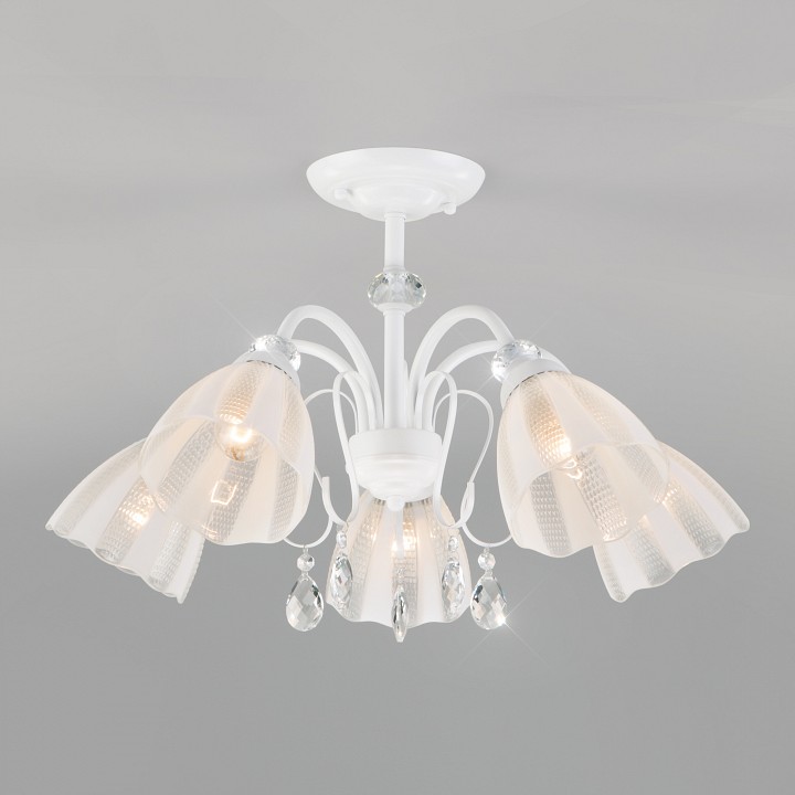 Люстра на штанге Eurosvet Floranse 30155/5 белый - 0