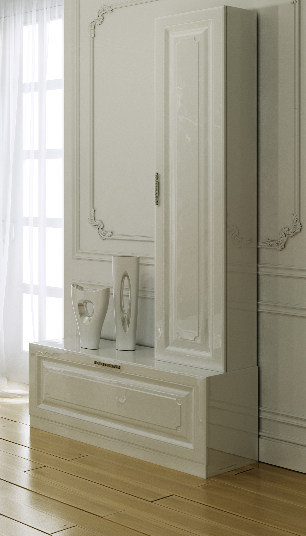 Тумба Aqwella 5 stars Империя Н10 белый глянец Emp.03.10/W - 1