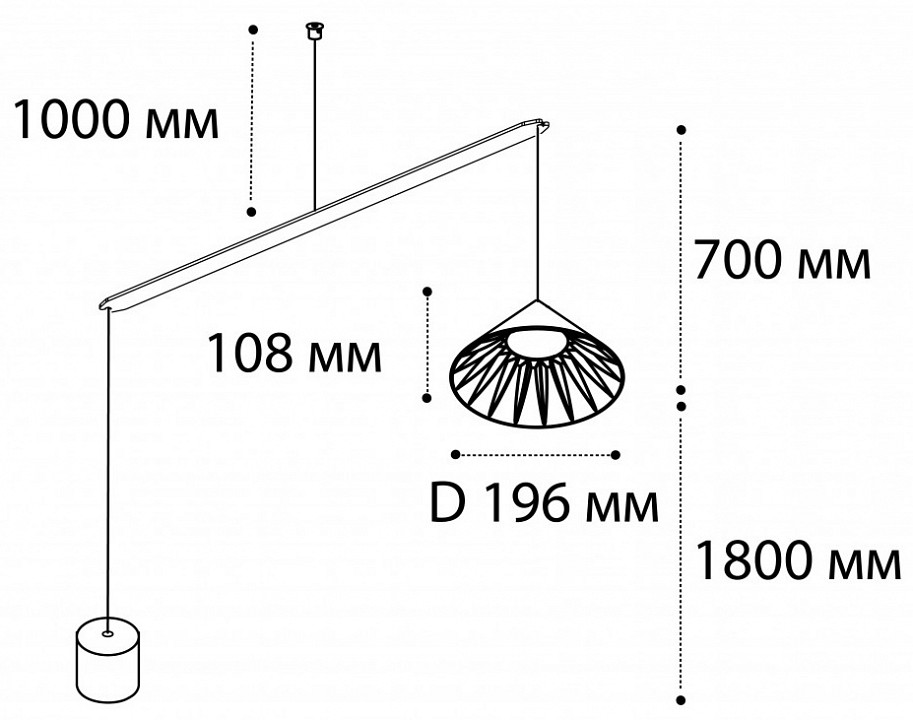 Светильник на растяжке Italline IT03-1429 IT03-1429 black/orange - 4