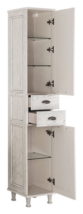 Шкаф-пенал Aquanet Тесса 35 жасмин, серебро 185811 - 4