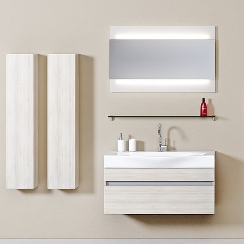 Тумба с раковиной Aqwella 5 stars Бергамо 80 акация - 2