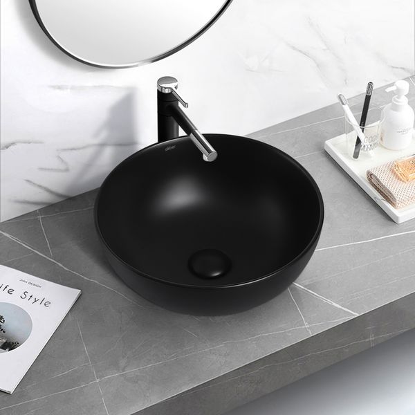 Раковина накладная ABBER Bequem 36 черная матовая  AC2105MB - 2