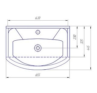 Тумба с раковиной Санта Элеганс 65 белый - 5