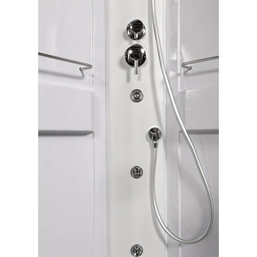 Душевая кабина Deto L 80х80 с гидромассажем, хром  L580NGM - 1