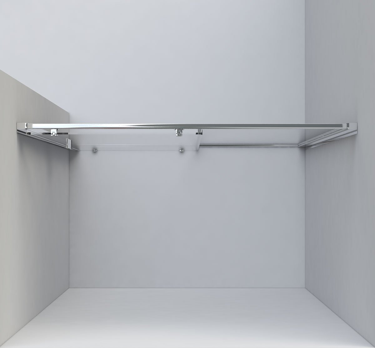 Душевая дверь в нишу Vincea Garda VDS-1G120CL 120 см, профиль хром, стекло прозрачное - 3