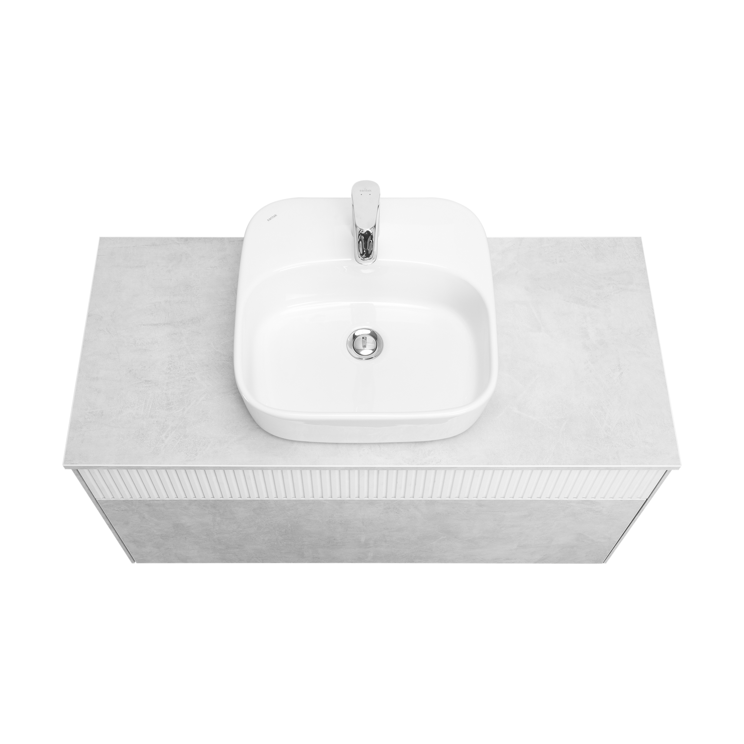 Тумба под раковину Aquaton Марбл 100 белый-серый 1A276301MH4C0 - 18