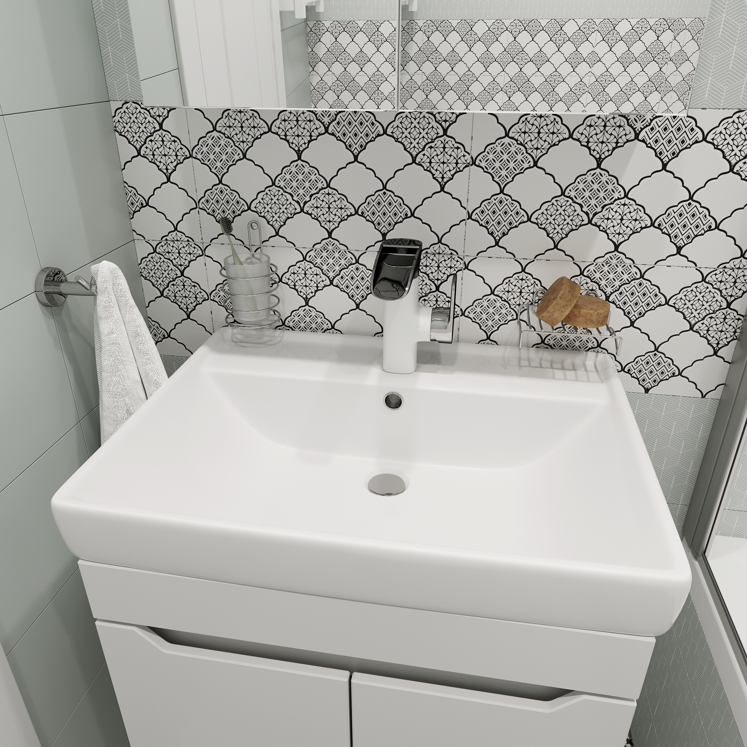 Тумба с раковиной DIWO Архангельск 60 подвесная 569759 - 3