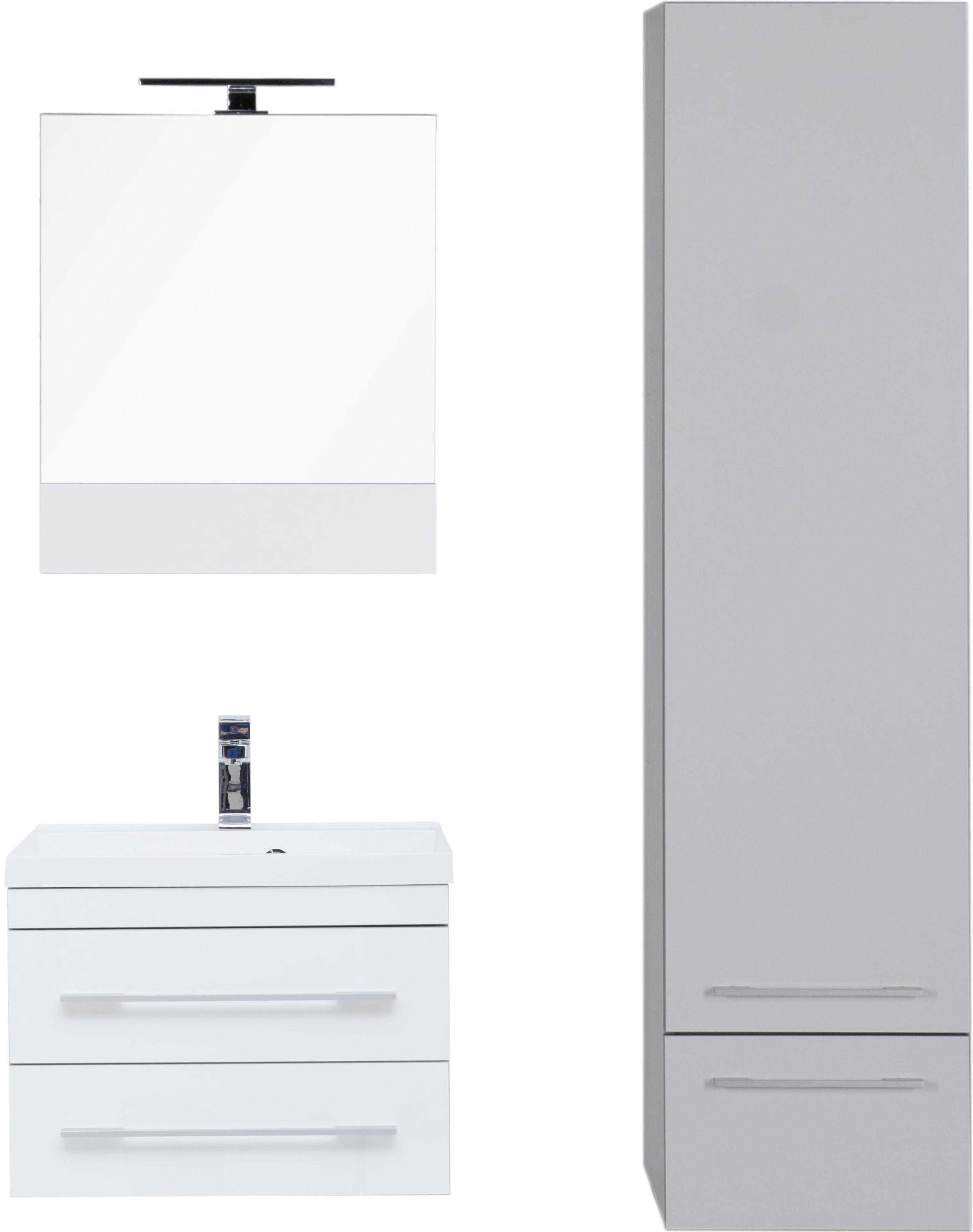 Тумба с раковиной Aquanet Верона 58 подвесная белая - 11