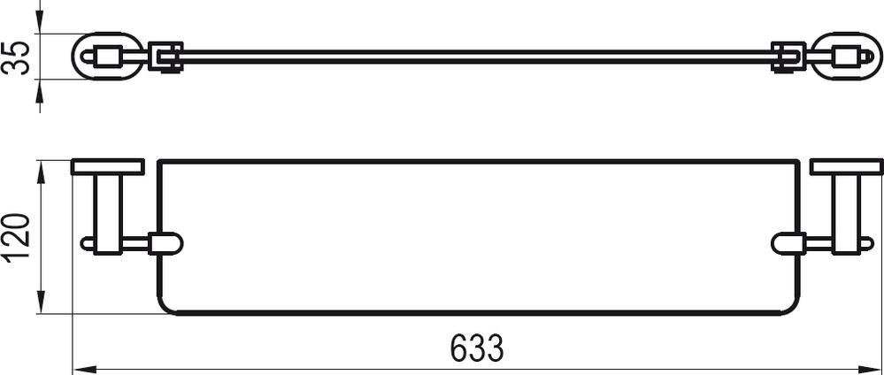 Стеклянная полка Ravak Chrome  X07P195 - 1