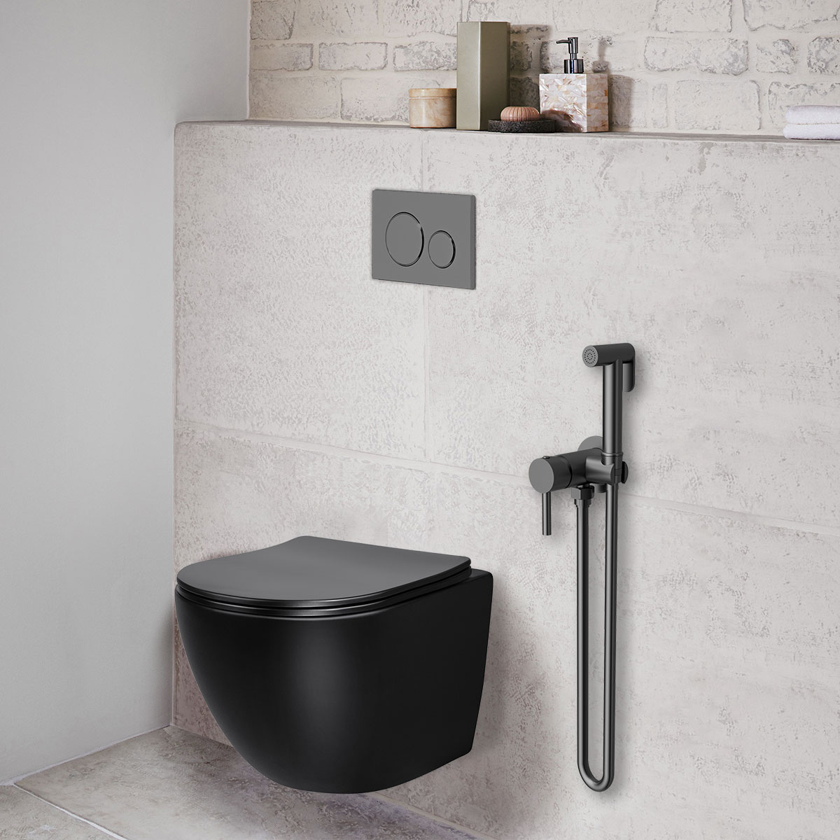 Гигиенический душ Vincea со смесителем сталь VHFW-101GM - 1