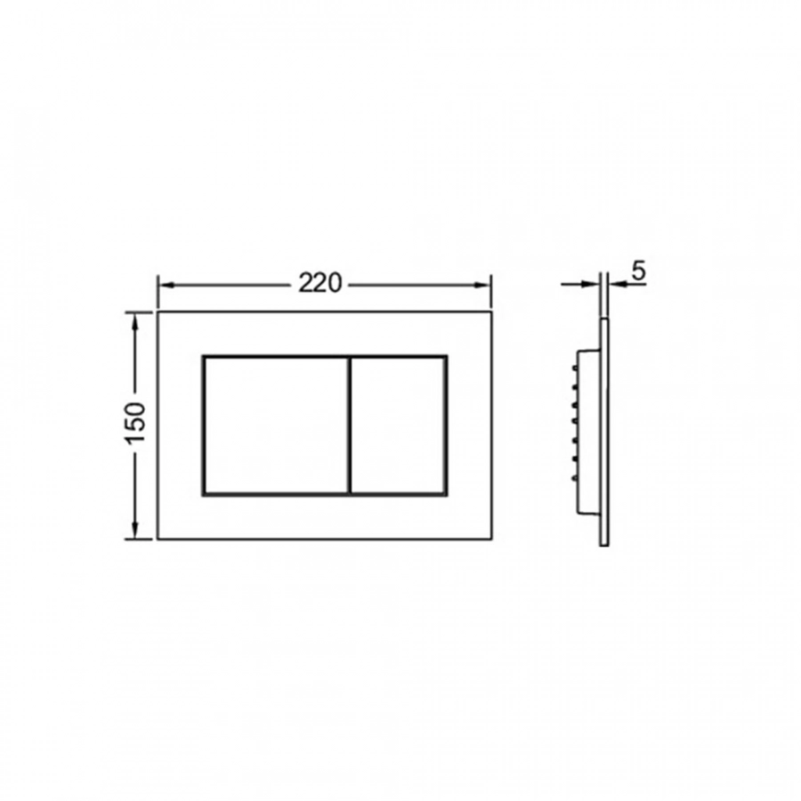 Кнопка смыва TECE Now 9240407 черный матовый - 1